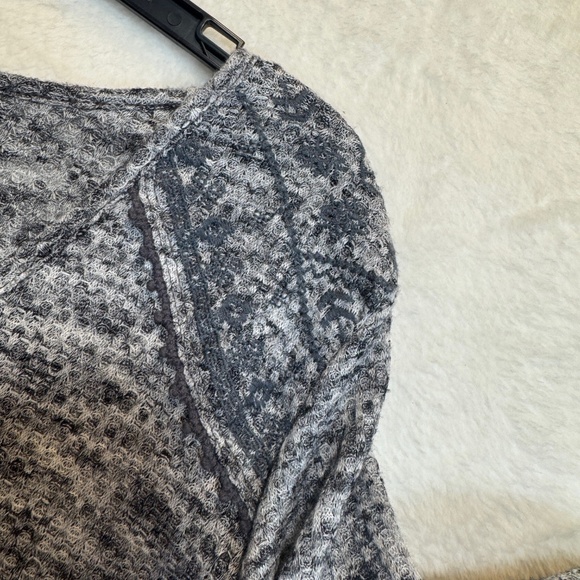 Knox Rose Shirt Womens Size XS Gray Long Sleeve Heathered V-Neck Tunic - Picture 8 of 9